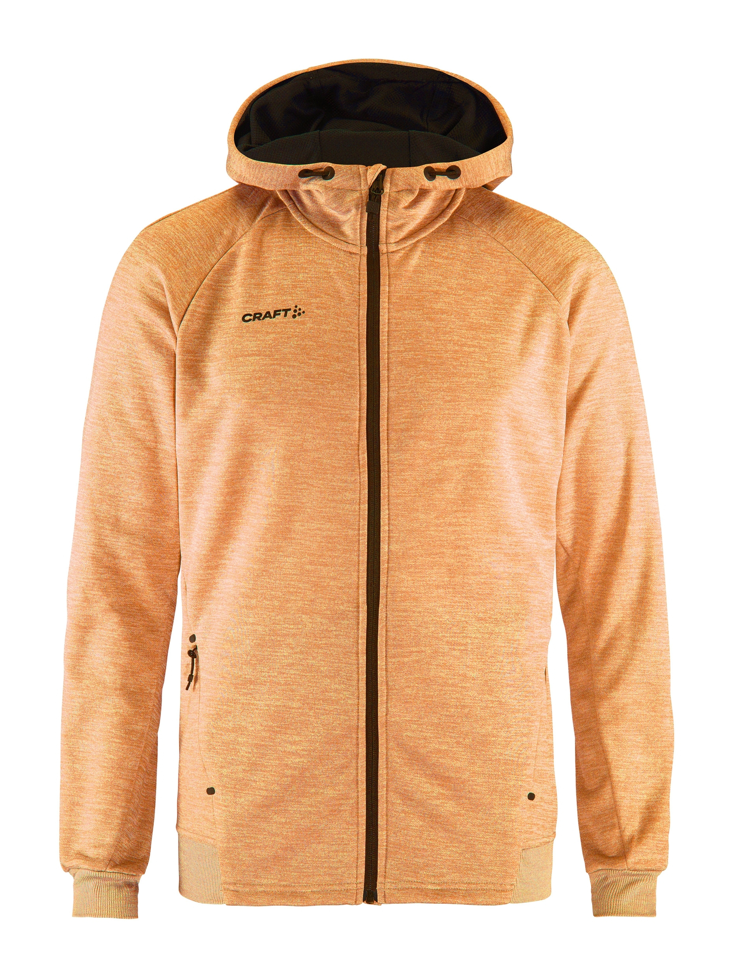 Veste publicitaire à capuche sportswear - CRAFT Jaune moutarde